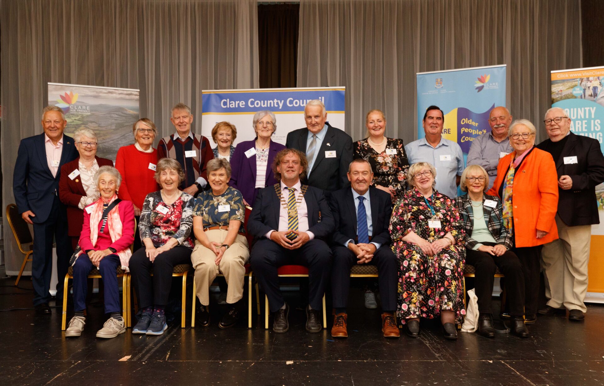 Members of Clare Older Peoples Council with Cathaoirleach Cllr. Alan OCallaghan and Mr. Pat Dowling Chief Executive Clare County Council