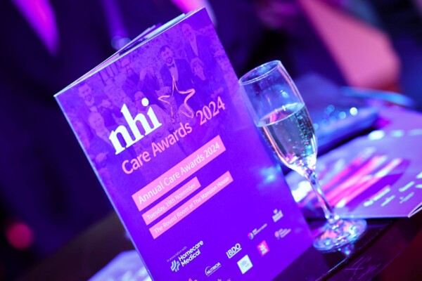 An elegant programme guide for the NHI Care Awards 2024 celebrating excellence in nursing home care