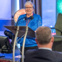 Mary Lyons - Chair of South Dublin Older People's Council speaking at Day 2 of the National Older People's Council Convention 2025 at the Maldron Hotel, Tallaght