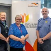 Garda Eimear Leman, Mary Lyons - Chair of South Dublin Older People's Council and Garda Pat Duggan at Day 2 of the National Older People's Council Convention 2025 at the Maldron Hotel, Tallaght